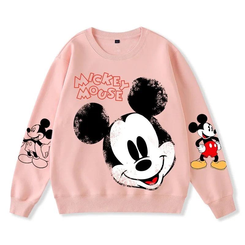 Mickey Minnie Gudrs Silts Džemperis Pelēkā Vārna Lielgabarīta Ikdienas Džemperis Dāmas Džemperis Ziemas Džemperis Modes Streetwear 1