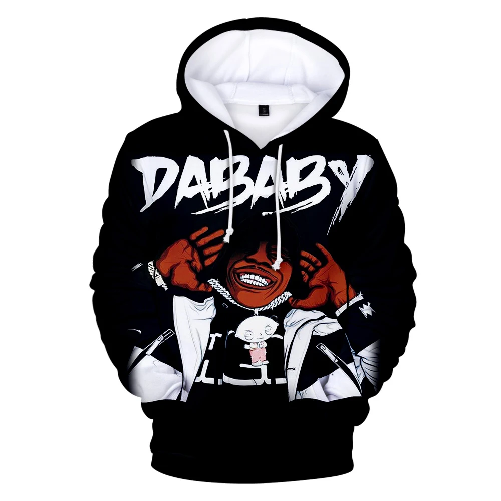Dababy Reperis pelēkā vārna sporta Krekls Modes Vīrieši/sievietes Ikdienas Puloveri Unisex Hoodies Dababy Hip Hop Streetwear 2