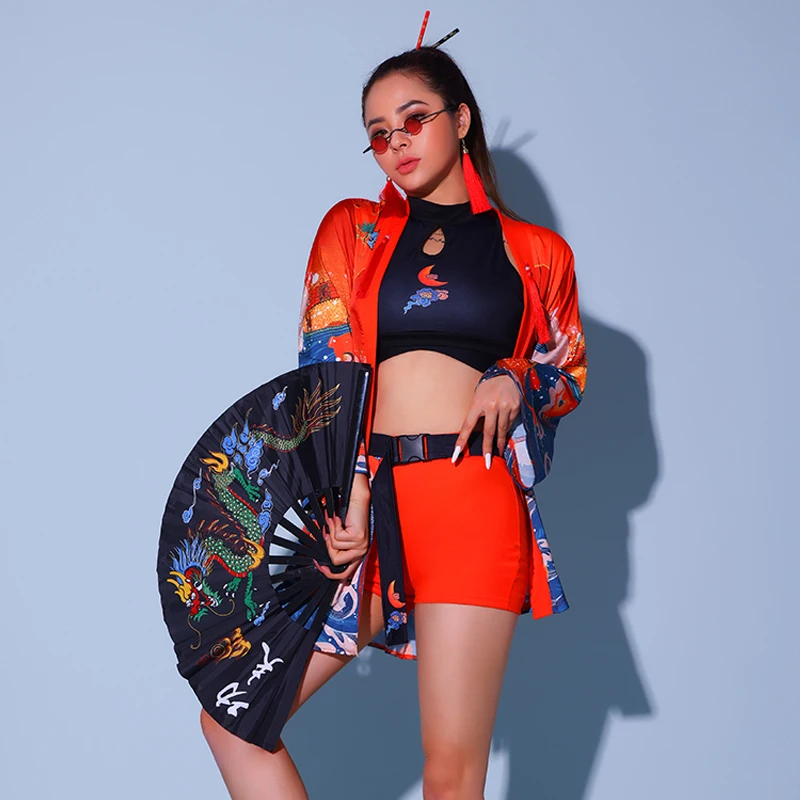Jaunas Sievietes Bārā Dj Ds Kostīmi Ķīniešu Stilā Hip Hop Apģērbu Džeza Izpildes Posmā Apģērbs Gogos Deju Festivāls Rave Valkāt BL5408 5