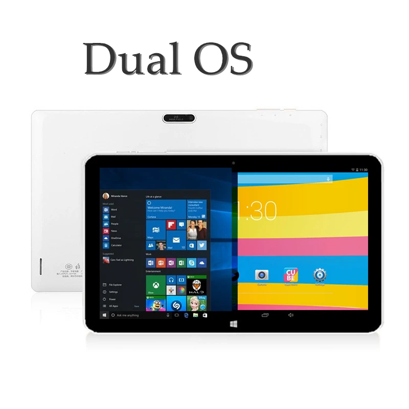 10.6 Collu Cu Būt i10 Tablet PC Windows10+Android 4.4 Quad Core Intel Z3735F WiFi 1366*768 Retina Capacitive Touch Ekrāns, HDMI 0