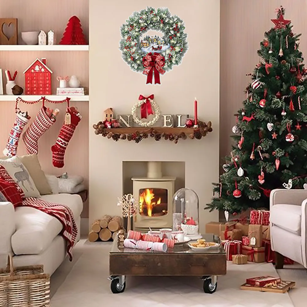 Ziemassvētku Rotājumi Logu Stikls Santa Claus, Sniegavīrs Vainags Modelis Apdare, Uzlīmes, Ziemassvētku Rotājumi, Logu Decals 1