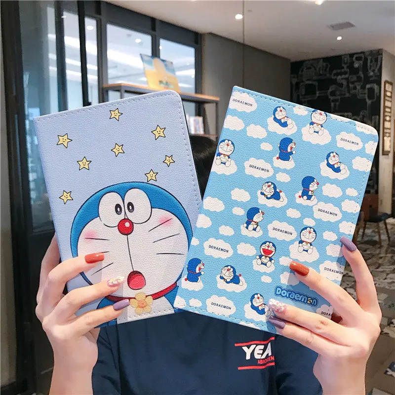 Doraemon cute karikatūra tablet case for iPad 202010.2/Air310.5/mini5 7,9 collas/9.7mini5 meitenes IPAD aizsardzības gadījumā 4