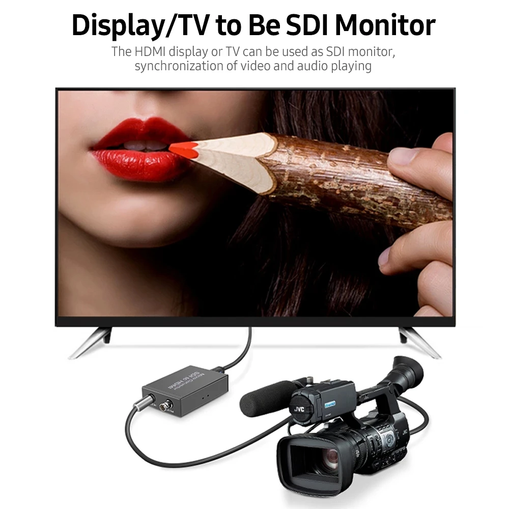 SDI HDMI ir Savietojams Kameras SDI, HDMI-Saderīgam HD Converter 3G Mini Video Converter, Ar Audio, Video Out Ar Kontaktdakšu 0