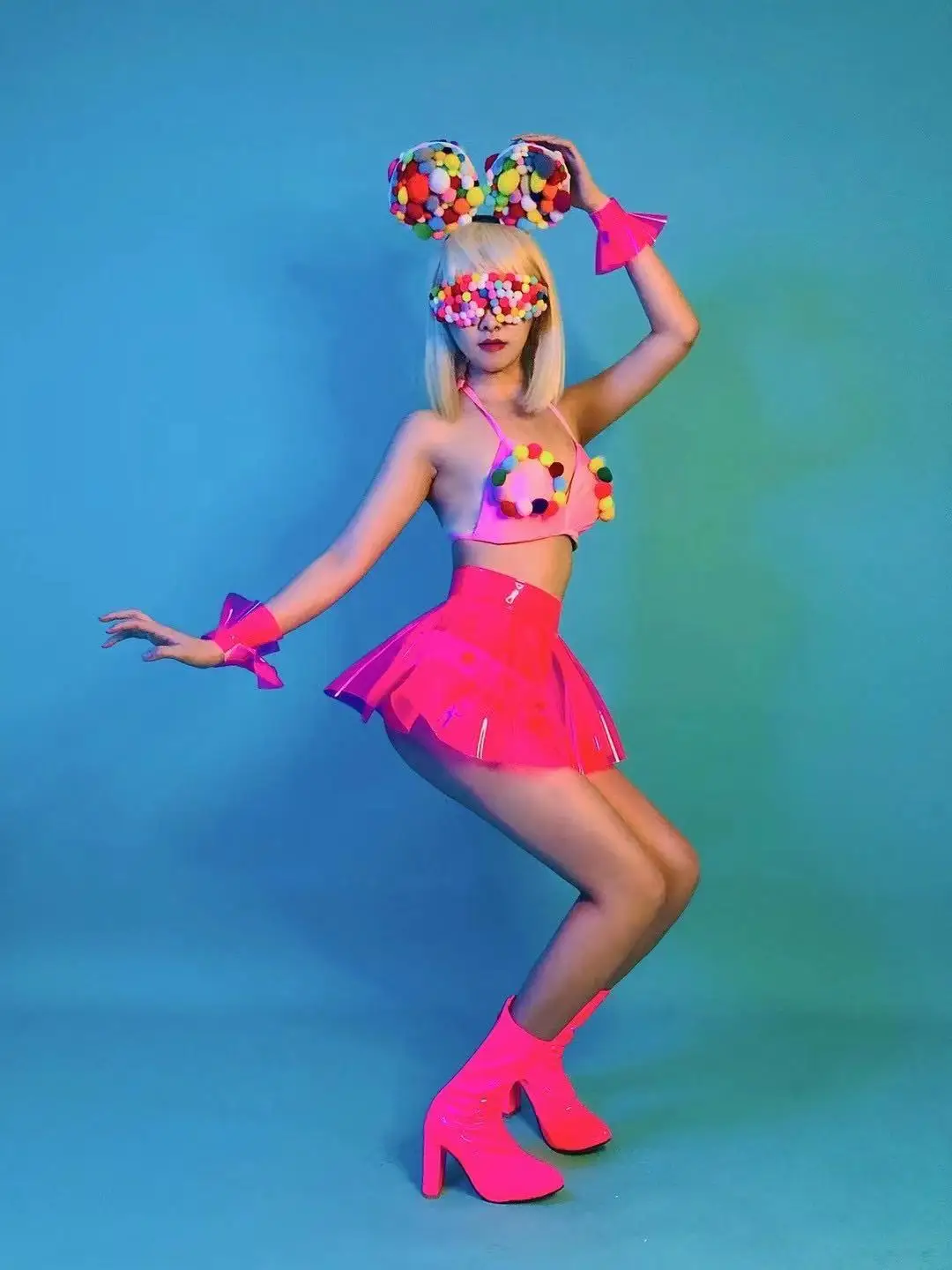 Bārs, Naktsklubs Sexy Džeza Deja Kostīmu Rožu Svārki Bumbu Bikini Caurspīdīgs Apģērbs Sieviešu Dejotāju Komanda Festivāls Rave Puse Posms Valkā 3
