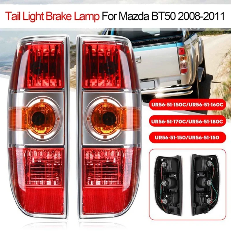 Auto Aizmugures Taillight Bremžu Lukturi lukturu par Mazda BT50 2007-2011 UR56-51-150 UR56-51-160 ar Vadu Josta 5