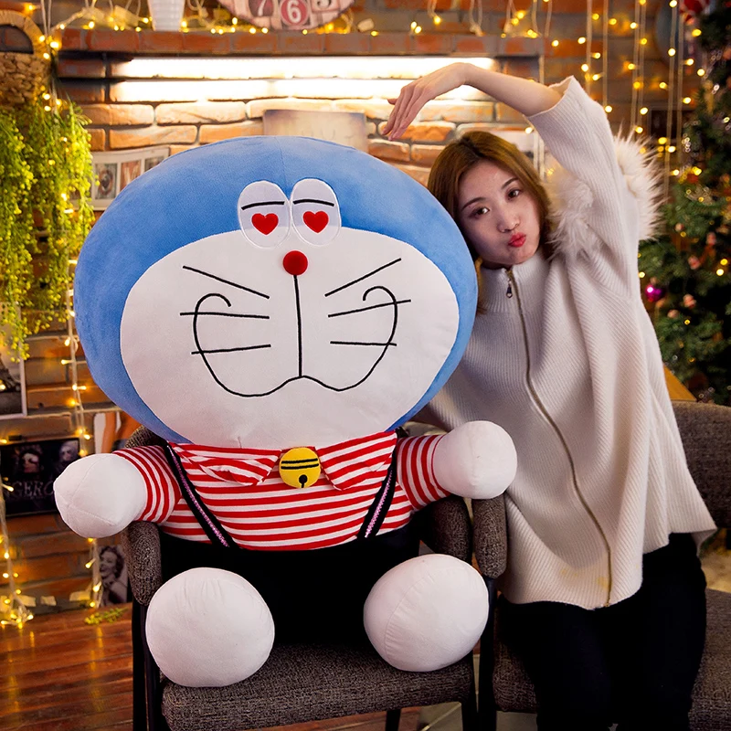 Japānas Anime Multfilmu Doraemon Plīša Rotaļlieta Gudrs Dzīvnieks Kaķis Mīkstu Pildījumu Lelle Bērniem Dzimšanas dienas Dāvanu 35cm 0