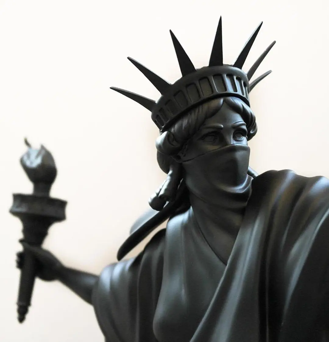 37cm Sveķu Statuja Skulptūru Banksy Brīvības Statuja Bomber Kolekciju Mūsdienu Rotaslietas Figūriņas Mājas Dekori Aksesuāri 3