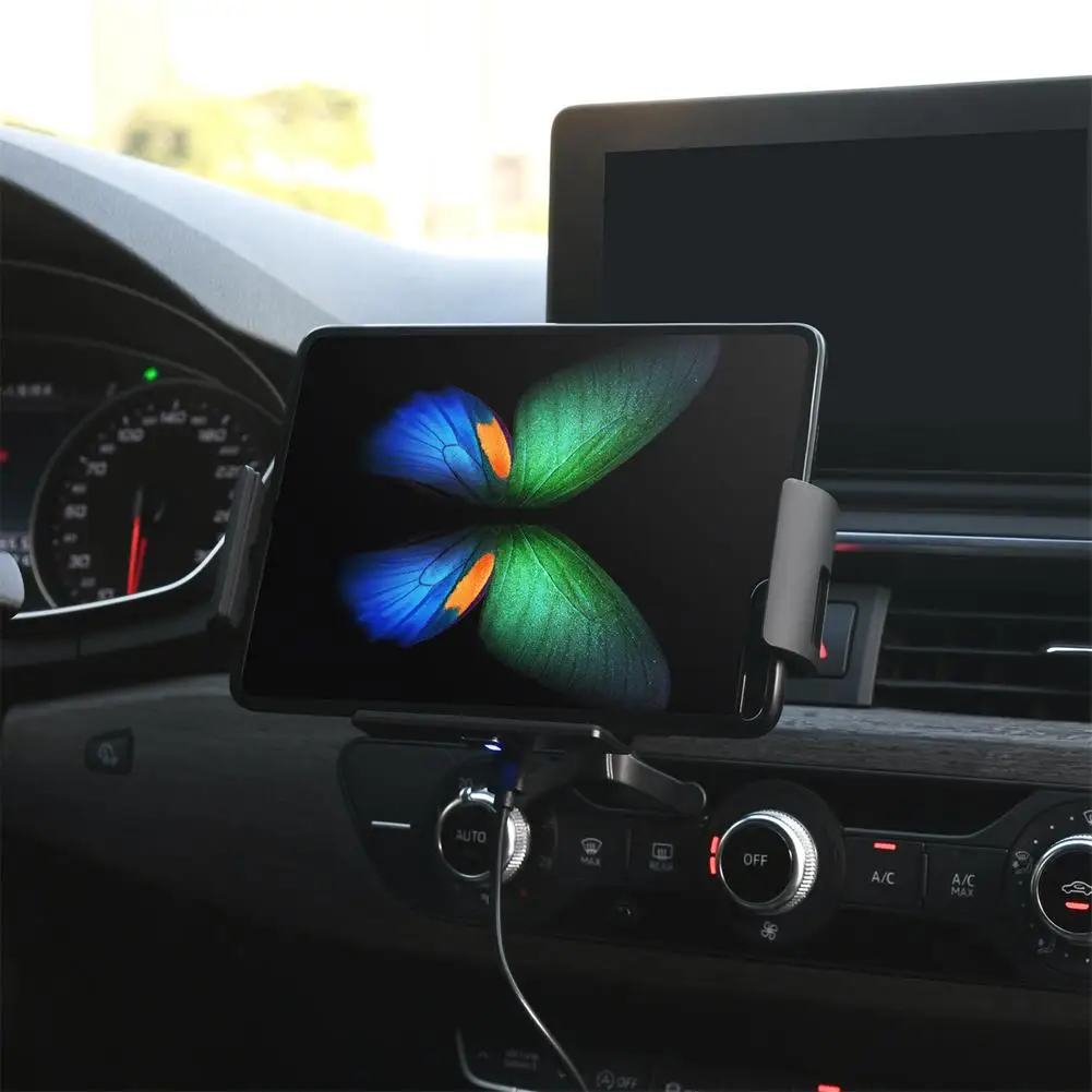 Auto Bezvadu Lādētāju 15W Reizes Ekrāns, Ātra Uzlāde Auto Skava Tālrunis Mount Holder Samsung Galaxy Reizes Z 3 2 Tālrunī 13 Pro Max 0