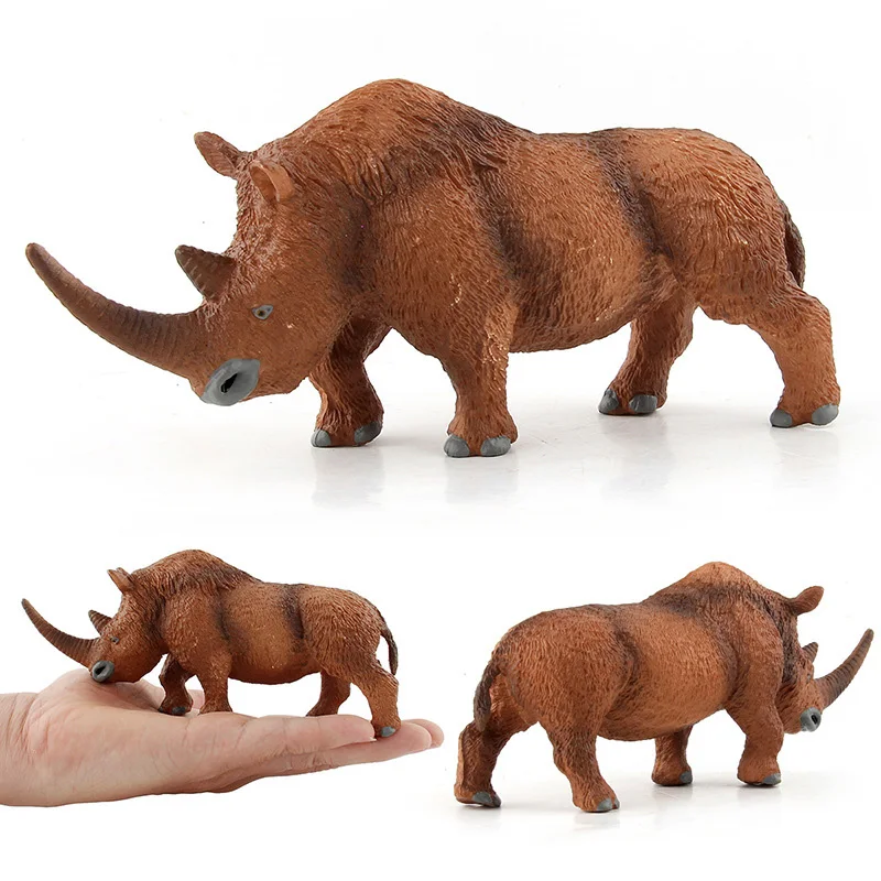Simulācijas Pūkaina Rhino Attēls Kolekcionējamu Rotaļlietu Cietā Savvaļas Dzīvnieku Darbības Rādītāji Bērniem, Izziņas Dzīvnieku Rotaļlietas 2