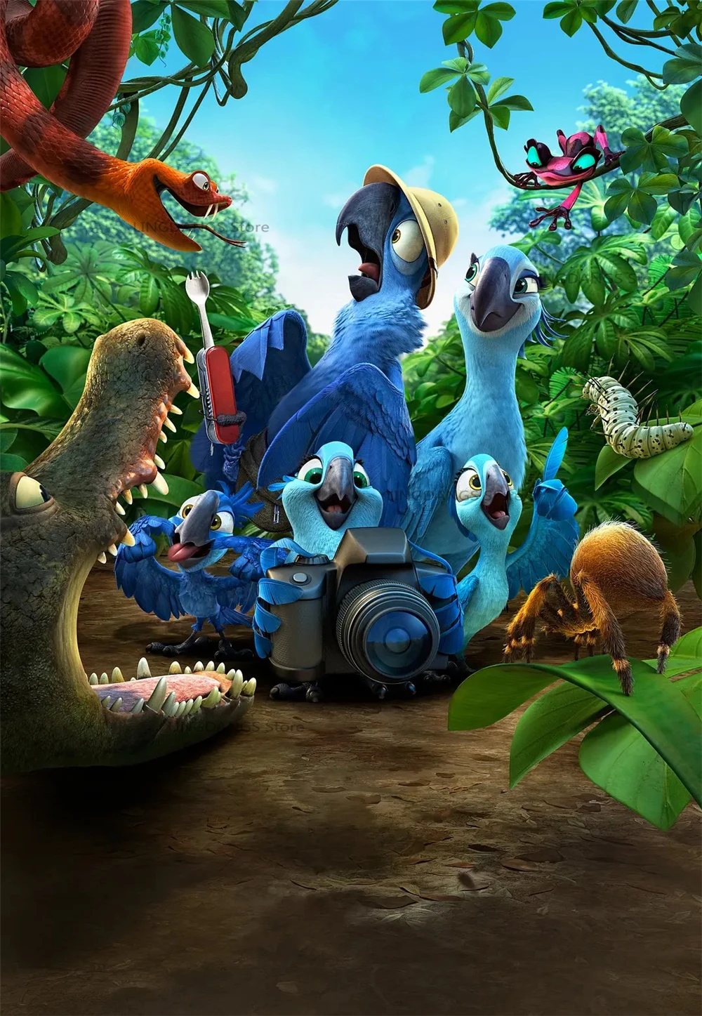 5d Diy Dimanta Krāsošana Disney Rio 2 Plakāts, Multfilma Papagailis Piedzīvojumu Filmu Dimanta Mozaīkas Izšuvumi Krustdūrienā Mākslas Mājas Dekoru 3