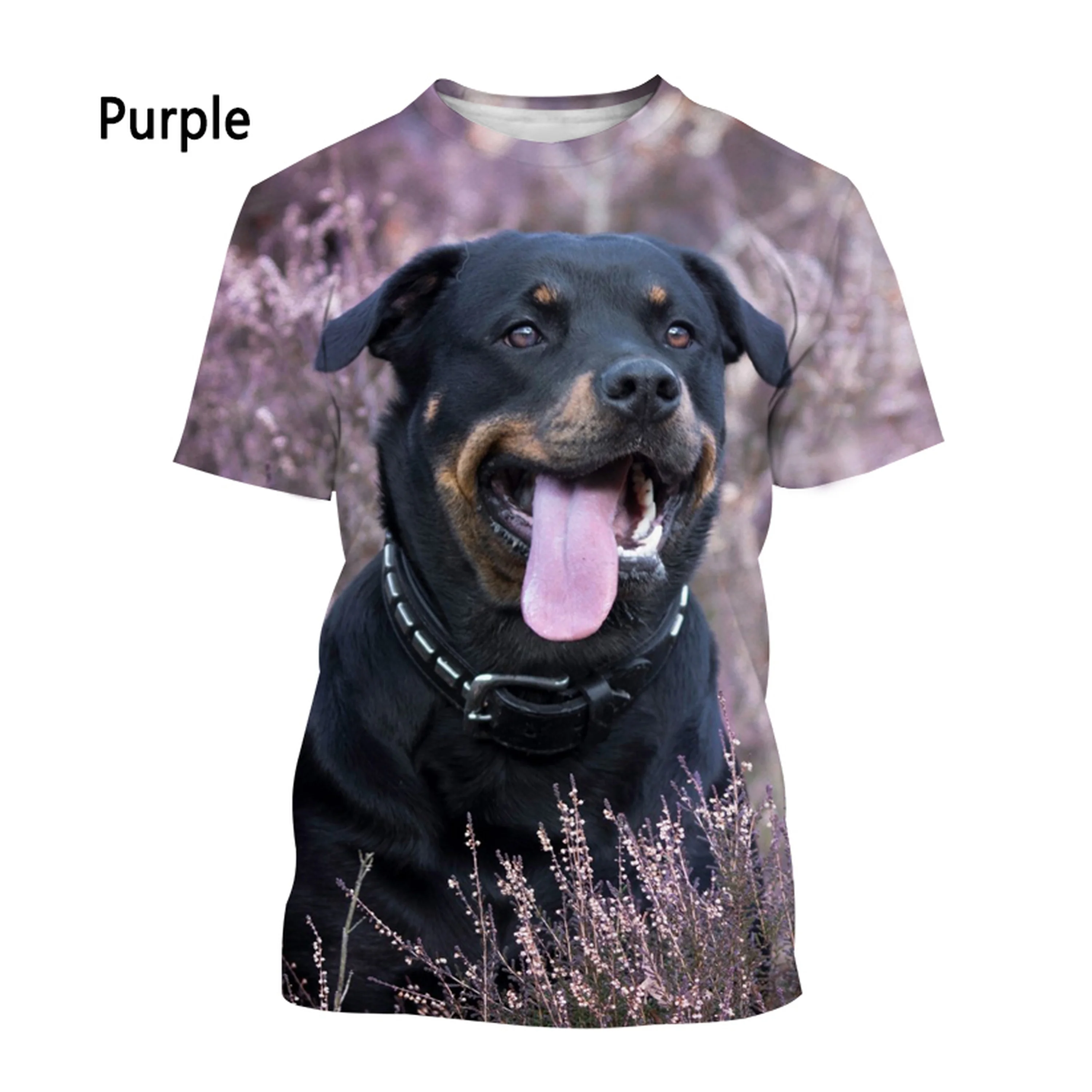 Jauno Modes Cute Pet Suns, Rotveilers, 3D Druka, T-krekls Vīriešu un Sieviešu Vasaras Gadījuma Īsām piedurknēm Smieklīgi T-krekls 4