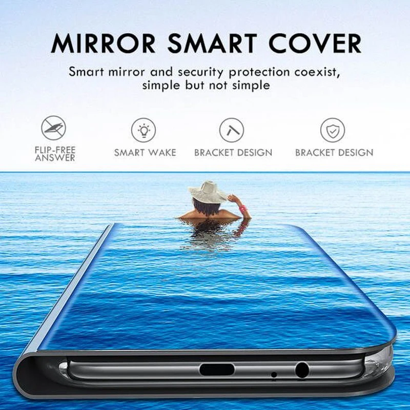 Smart Mirror Flip Case For Xiaomi Mi, Ņemiet vērā, 10 Lite Mi9 Se 9t Stāvēt Grāmatu, Tālruņa Vāciņu Xiomi Redmi Piezīme 8 Pro 8t 8.a 7 7a Coque Būtiska 5