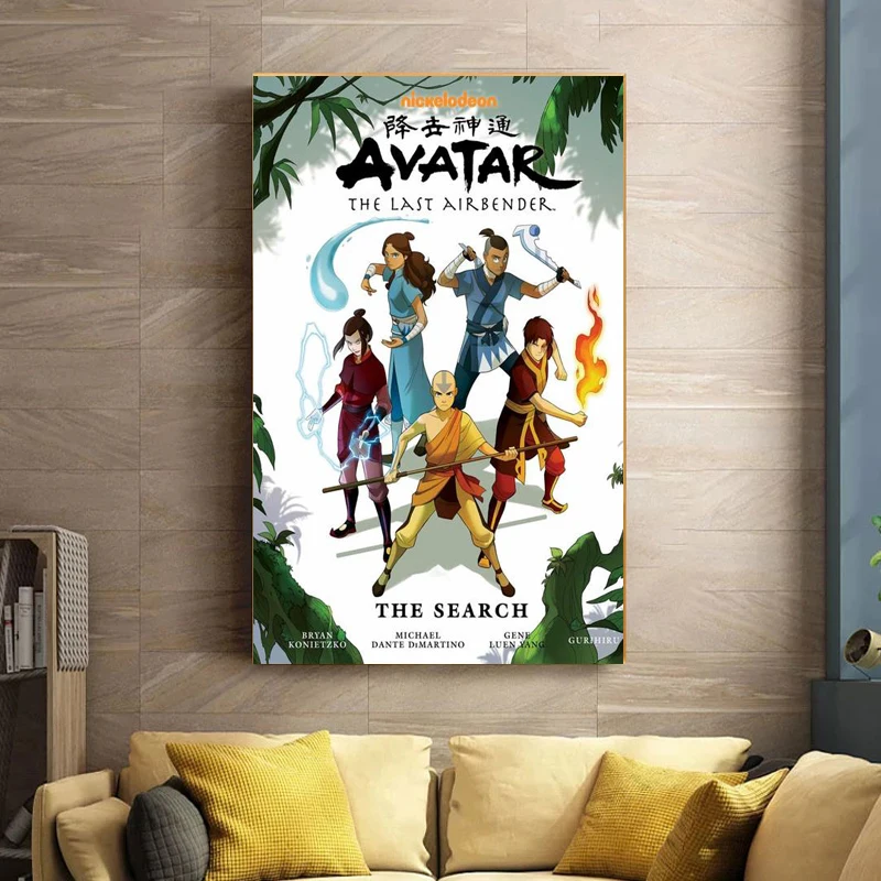Avatar:The Last Airbender Anime, Plakāti, Kanvas Glezna Plakāti un Izdrukas Sienas Art Attēlus viesistaba, Mājas Dekoru Cuadros 3