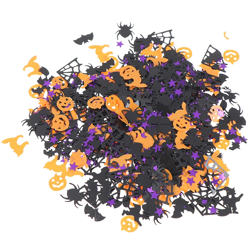 1Bag 15g Halloween Konfeti Black Orange, Purple Spider Bat Kaķis Konfeti Vizuļi DIY Halloween Dekorēšanai Apkaisa Grupa Krājumi 3