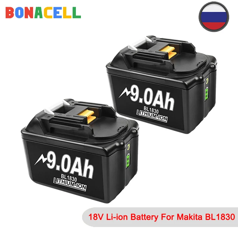 Bonacell BL1860 Uzlādējams 18 V 6000mAh Li-ion Baterija 18v, Makita Akumulatoru BL1840 BL1850 BL1830 BL1860B LXT 400 5