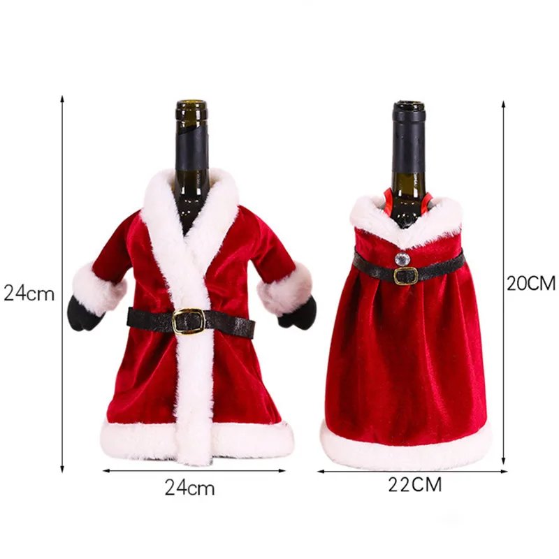 Ziemassvētku Vīna Pudeles Vāciņu Priecīgus Ziemassvētku Rotājumi Mājās Ir 2021. Ziemassvētku Rotājumu Jaunu 2022. Gads Ziemassvētki Navidad Dāvanas Natal 3