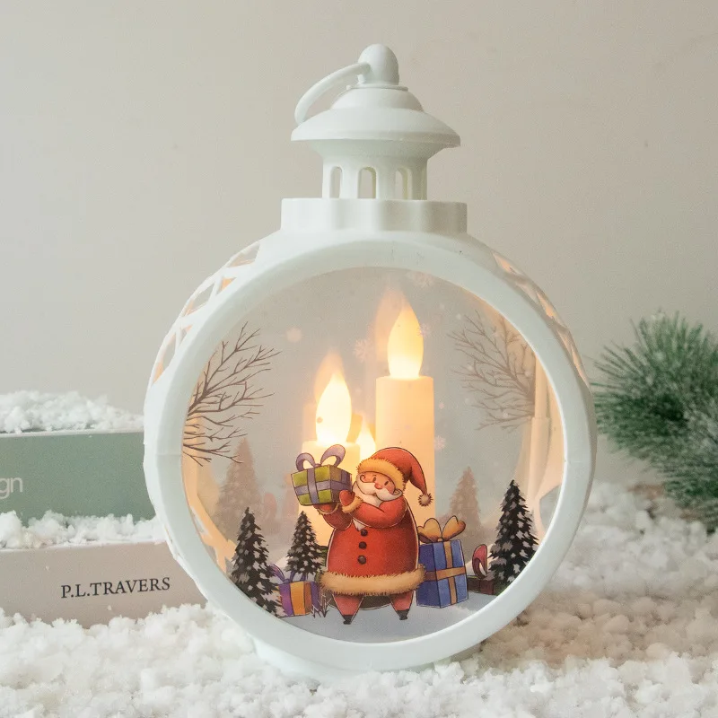 Ir 2021. LED Ziemassvētku Rotājumu Santa Sniegavīrs Vēja Laternu Ziemassvētku rotājums Mājās Ziemsvētki Puse Dāvanas Navidad Noel Jauno Gadu 2022 1