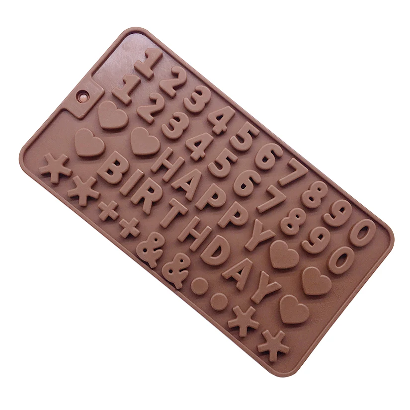 Vafeļu Numuru Vēstuli Silikona Šokolādes Kūka Pelējuma Sēnītes Pomādes Kūka Dekorēšanas Instrumenti DIY Šokolādes Cepšanas Rīki 2