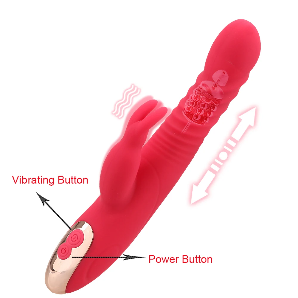 OLO Teleskopiskie Trušu Vibrators Apkures Rotācijas Pērlītēm Mēles Laiza Klitora Stimulators G-spot Masāža Dildo Vibratoru 3