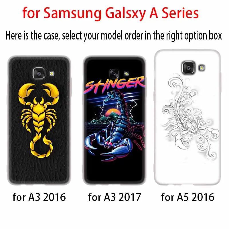 Skorpions gadījumā, Silikona vāciņš Samsung Galaxy A6 A7 A8 A5 A3 Plus 2018 2017 2016 A51 A20 A30 A40 A41 A50 A70 2
