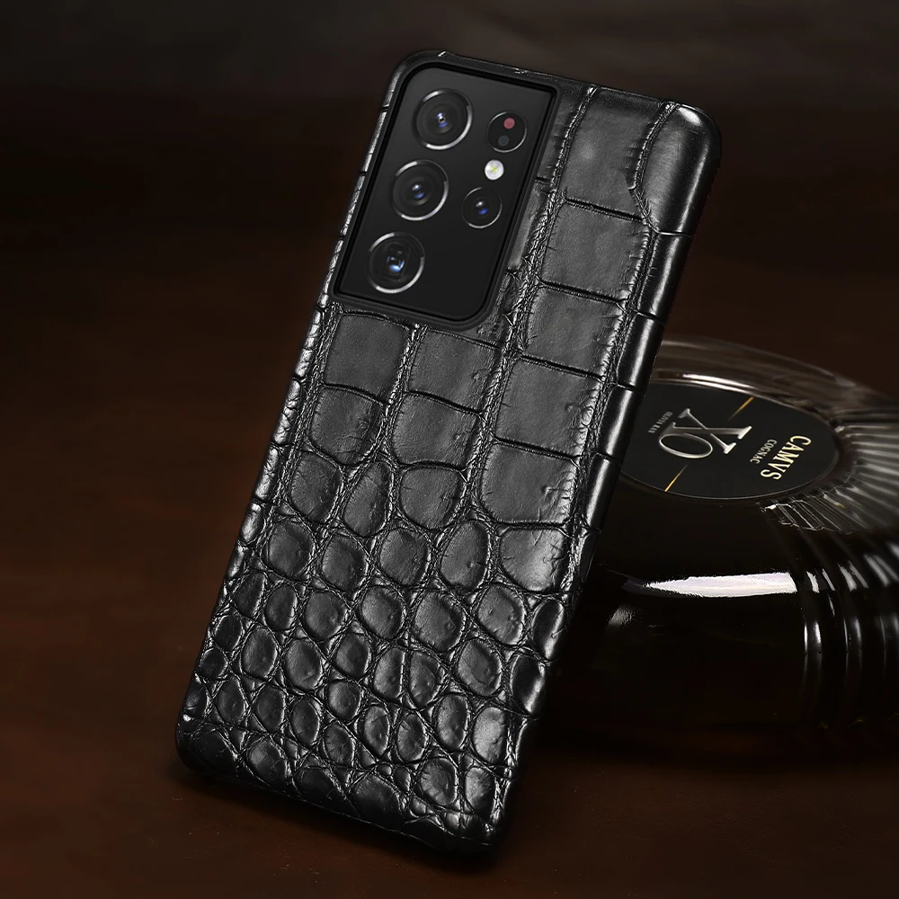 Dabas Krokodila Ādas Matētu Vāciņu Case for Samsung Galaxy S21 Ultra S20 FE S10 S21 Plus Piezīme 20 Ultra A71 A72 A51 A52 2