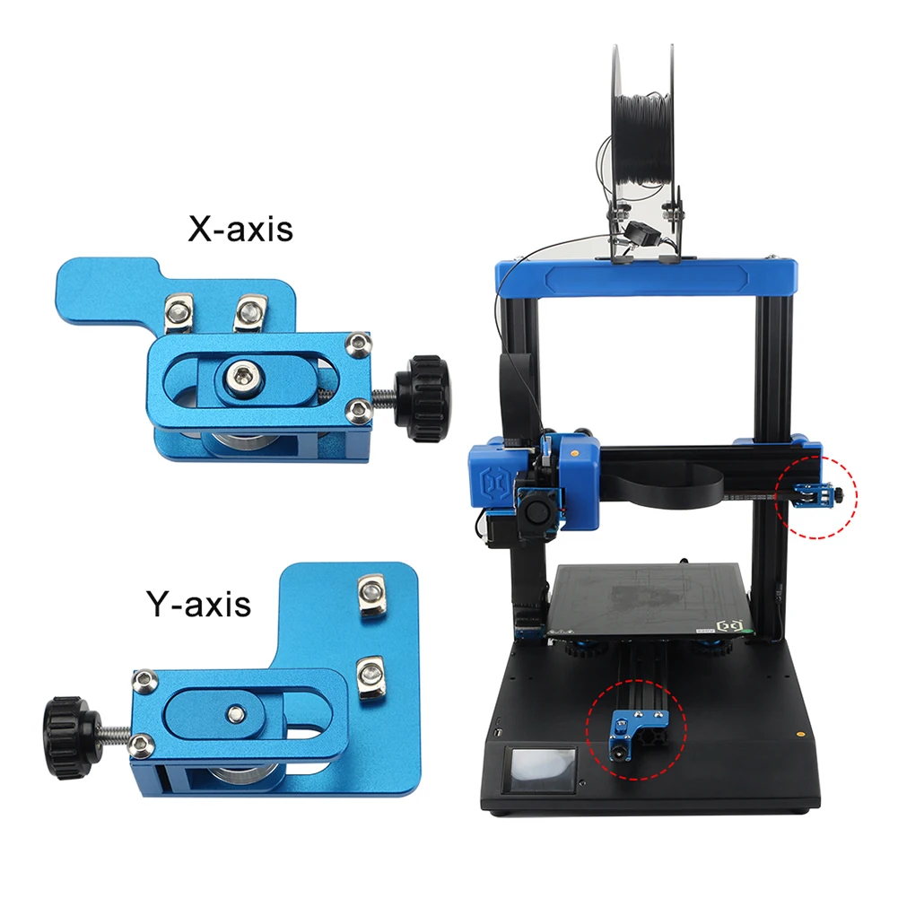 Jauninājumu, 3D Printeri, Aksesuāri, X-Ass un Y-Ass Sinhronās Siksnas Stiept Iztaisnot Spriegotājs par Artilērijas ĢĒNIJS 3D Printera Daļas 2