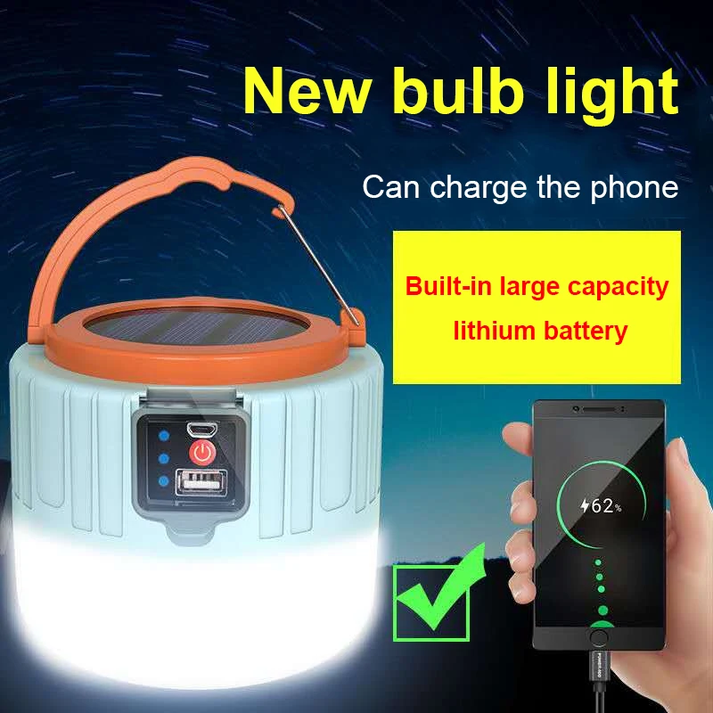 Ūdensizturīgs Āra Telts LED Lampas Saules Kempings Lampu USB Uzlādējams Lukturis Pārnēsājamas Laternas Avārijas Bārbekjū Pārgājienu Apgaismojums 1