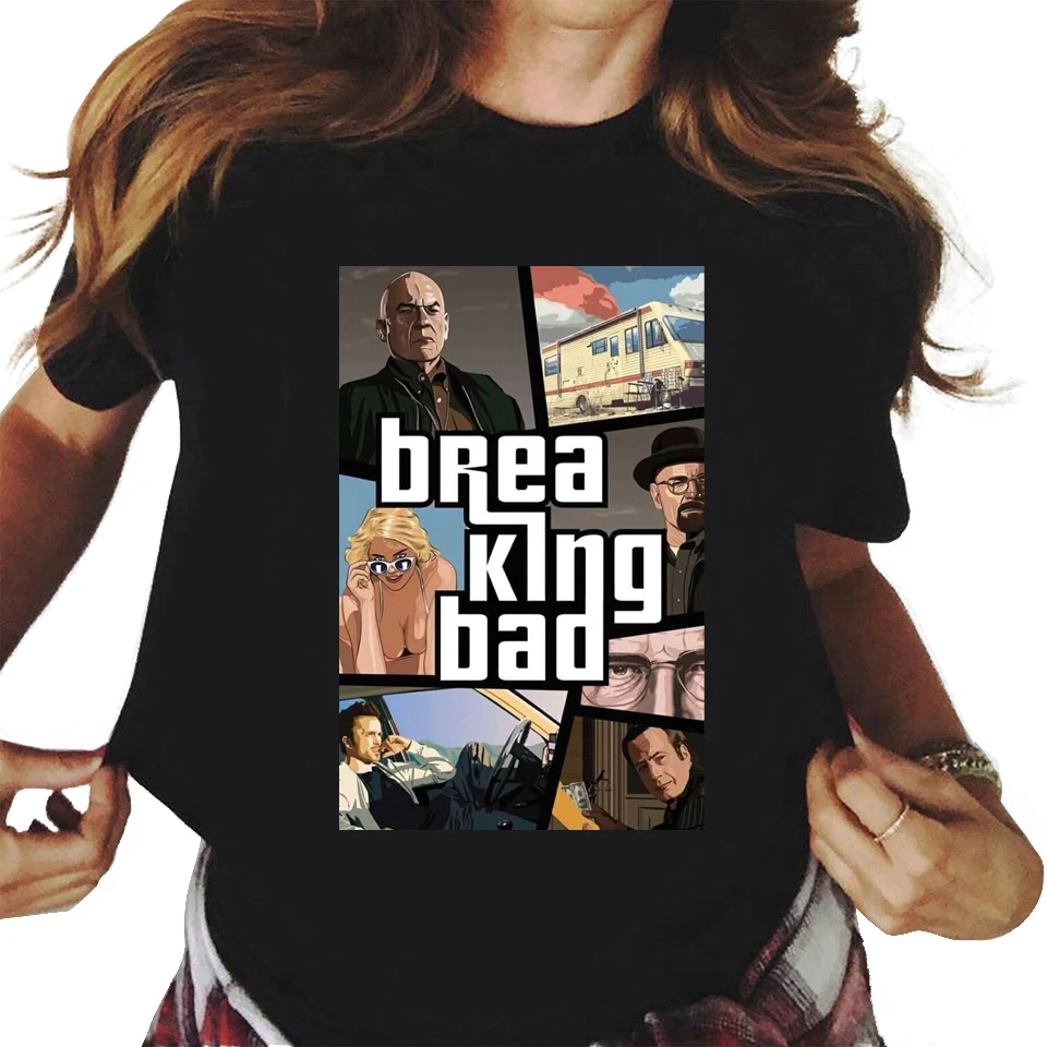 Breaking Bad Modes Krekls, T Krekls, Sieviešu Topi Bāze O-neckBlack Tees 3