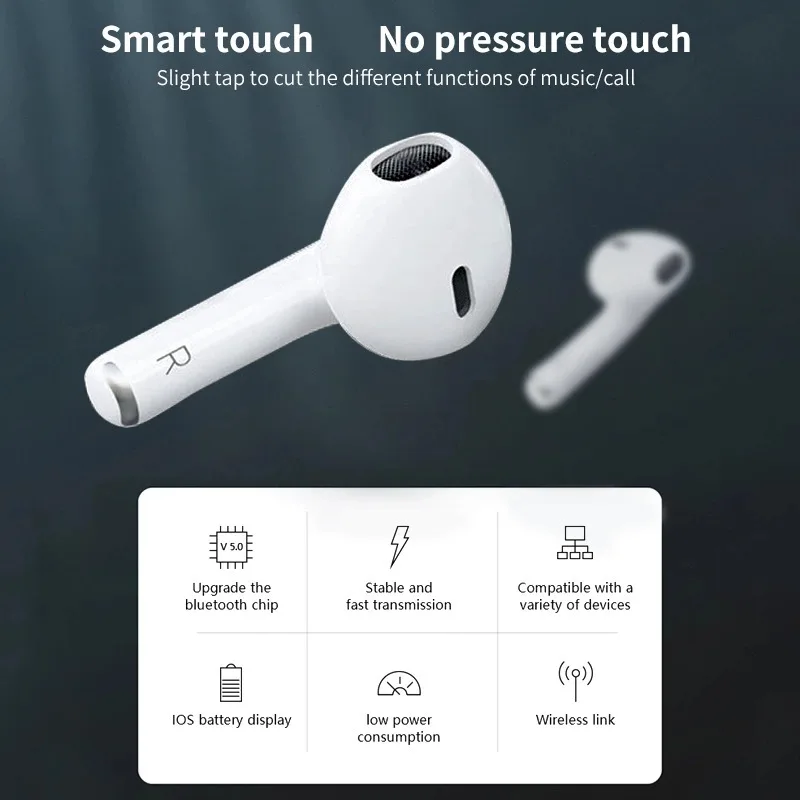 Gaisa Pro 6 TWS Bluetooth Austiņas ar Mic Trokšņa Slāpēšanas Earbuds, Spēļu Mūzikas Austiņas Bezvadu austiņas visiem viedtālrunis 3