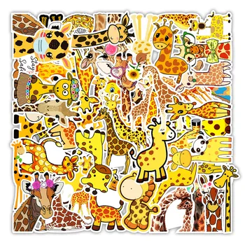10/50GAB Anime Multfilmu Žirafe Meitene Kawaii Smieklīgi Rotaļlietas Uzlīmi Auto Tālruni Līdzsvaru Automašīnu Dekorēšana Cute Dzīvnieku Zēns Dāvana Bērnam