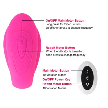 10 Režīmi Vibrējošo Dildo Tālvadības Triple Motori Biksītes Klitora Vibrators G-Spot Stimulēt Seksa Rotaļlietas Sievietēm