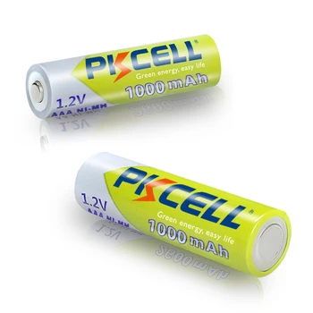 16pcs/Daudz PKCELL 1.2 V 1000mAh NiMh AAA Akumulators Ni-mh 3A Baterijas AAA Battria Augstas Enerģijas bateriju rotaļlietas