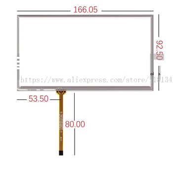 6.9 collu 4wire 167*93 Digitizer Touch Panelis CLAA069CR01 CW Touch Pad 167mm*93mm