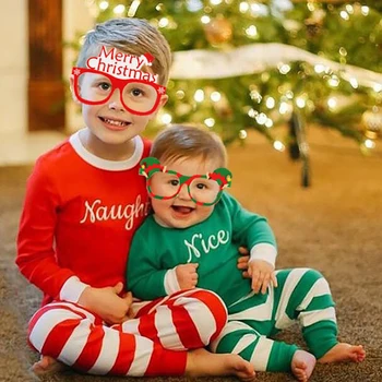 9pcsChristmas Apdare Bērnu, Pieaugušo Brilles Santa Claus, Sniegavīrs Papīra Brilles Puse, Foto Aksesuārus Navidad Ziemassvētku Dāvanu Jaunajā Gadā ir 2021.