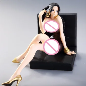 Anime Darbības Rādītāji Boa Hancock Sēdus Pozas Dīvāns Iepļaukāt Matu Saspringts Svārki Auto Lelle 12cm PVC Kolekcija Dzimšanas diena Modeli, Lelle, Rotaļlieta 0