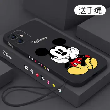 Disney Cartoon Mickey Minnie Tālrunis Lietā par iPhone 13 13Pro 12 mini 12Pro 11 Pro X XS MAX 8 XR Plus Pāriem All Inclusive Vāciņu