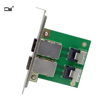Dual Porti, Mini SAS SFF-8088 SAS 36Pin SFF-8087 PCBA Sieviešu Adapteri PCI Turētājs