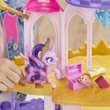 Hasbro My Little Pony Attēls Fantāzija, Pils Komplekts Twilight Sparkle Anime Attēls reāls Paraugs Rīcības Rotaļlietas Attēls Rotaļlietas Bērniem