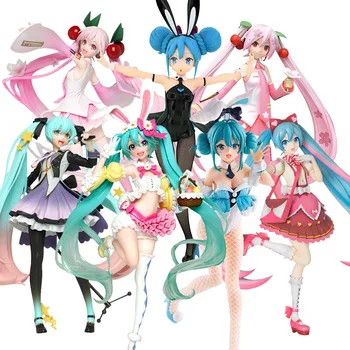Hatsune Miku Cosplay Sakura Kustamo Lelle, Rotaļlieta, Meitene PVC Lelle, Modelis, Rotaļu Mājas Apdare Hatsune Miku Attēls Seksīga Meitene Modelis 0