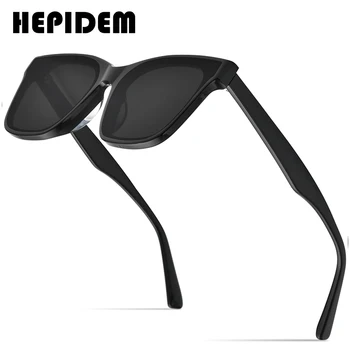 HEPIDEM Acetāts, Saules Brilles Vīriešiem Maigu 2021 Jaunu Modes Lielgabarīta korejas Laukumā Saulesbrilles Sieviešu Vintage Spoguļu gm Gegen 0