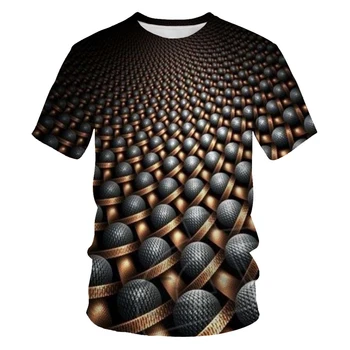 Ir 2021. Jaunu 3d Druka, T-krekls Atdzist Bumbu Modelis Īsām piedurknēm Vīriešu T Krekls O-collar Augstas Elastības Hip-hop Gadījuma Streetwear T Krekli