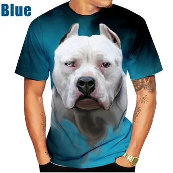 Ir 2021. Jaunums Vīriešiem/Sievietēm Gadījuma T-krekls Modes Bull Terjers 3D Iespiesti Īsām Piedurknēm topi tendence Suņi Grafiskais izdrukāt Smieklīgi krekls