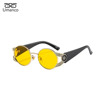 Ir 2021. Vintage Kārtas Geek, Saulesbrilles Sievietēm, Vīriešiem Metāla Rāmja Brilles, Saules Ziedu Rotājumu Anti UV400 Vīrietis Sieviete Aizsargbrilles