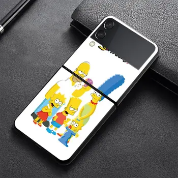 Karikatūra Ar-Homērs Gudrs, S-Simpsons Case For Samsung Galaxy Z Flip3 Z Flip 5G z Flip Aizsardzības Somas Vāks Coque Fundas Capa