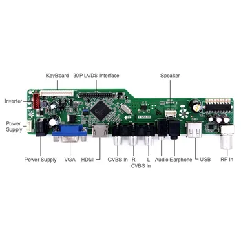 Kontrolieris Valdes Komplekts G185XW01 V. 0 V0 TV+HDMI+VGA+AV+USB LCD LED ekrānu Vadītāja Valdes