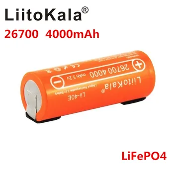LiitoKala 3.2 V 26700 4000mAh LiFePO4 Baterijas 35A Nepārtraukta Novadīšana Maksimāli Augstas jaudas akumulators+Niķeļa plāksnēm,
