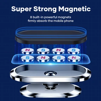 Magnētiskā Auto Telefona Turētājs Stāvēt Spēcīgs Magnēts Auto Mount Mobilo sakaru Tālruņa Atbalsts, Navigācija iPhone 12 Huawei Xiaomi Samsung 0