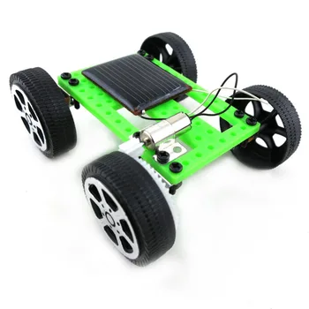 Mini Plastmasas Roku darbs Saules Powered Rotaļlietas DIY Automašīnas Komplekts Bērniem Tehnoloģiju Izglītības Sīkrīku Hobijs Smieklīgi Komplekts 8-11 gadu Vecuma