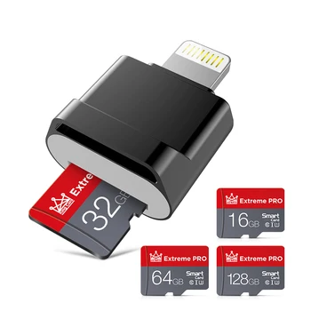 Mini Usb Flash Drive pendrive iPhone 6/6s/6Plus/7/7Plus/8/X Usb/Otg/Zibens 2 in 1 Pen Drive iOS adapteri karšu lasītājs 0