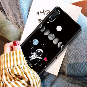 Moon Star Space Mīksto TPU Case For Huawei P20 P30 Mate 10 20 Lpp Smart 2021 Y7a Z Plus 2019 Godu 8X 9X Pro 10es 20i 9 Lite Attiecas